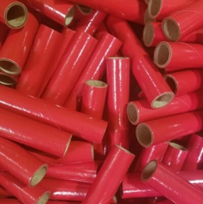 25 Fireworks Red Kraft Tube Firecrackers 3/4'' x 6''