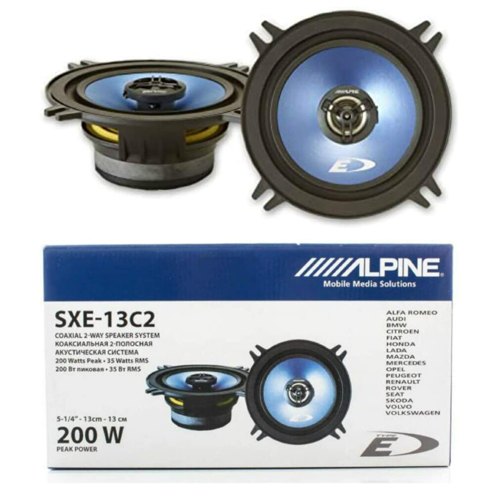 Casse Alpine SXE-13C2 13 cm 2 Vie 200W: Upgrade Audio Facile e Veloce