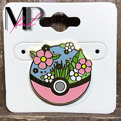 Pokemon Enamel Pin Collectible Pokemon Hard Enamel Pin ''Flowers in my Pokeball''