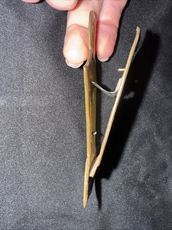 Pluma Estilográfica Vintage Spencerian General Store GRAN CLIP DE PAPEL DE LATÓN ZAPATO DE CABALLO Foto 4 de 4