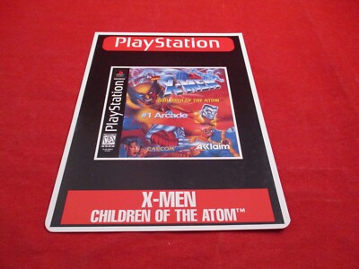 X-Men Children of the Atom Playstation 1 PS1 Vidpro Promo Display Card ONLY