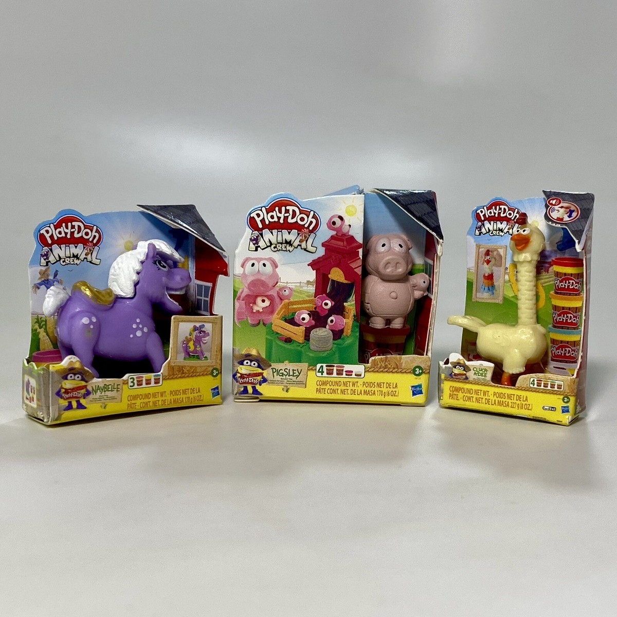 Play-Doh Animal Crew - Mini set da gioco per bambini dai 3 anni in su, con 3 colori