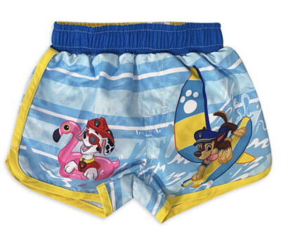 Nickelodeon Paw Patrol Swim Trunks Baby Boys Size 6-9 Months Blue Yellow UPF 50+