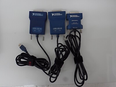 (Lot of 3) National Instruments 1x GPIB-USB-HS+, 2x GPIB-USB-HS  adapter, Failed