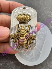QUEEN BEE pendant silicone mold handmade for crafts
