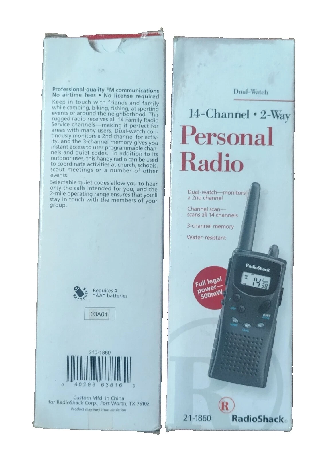 RadioShack UHF Walkie talkies y radios de dos vías