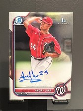Andry Lara 2022 Bowman Chrome 1st Auto CPA-AL Washington Nationals