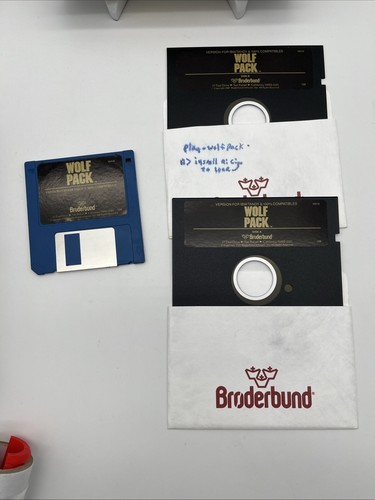 Wolf Pack Game Broderbund Ibm/Tandy Floppy Discs Dos NovaLogic- UNTESTED - Picture 3 of 5