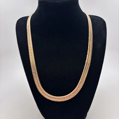 Collana Vintage Designer Givenchy Spessa Tono Oro Catena Chiusura Logo GG