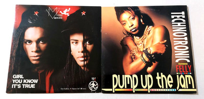 Milli Vanilli Girl You Know It's True Technotronic Pump Up The Jam (2 12'' Lot)