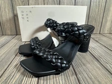 A New Day Women's Basil Heels Braided Black Size 8 NIB