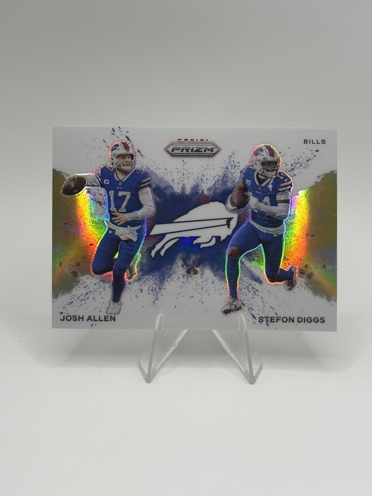 2023 Panini Prizm - Color Blast Duo Josh Allen Stefon Diggs #CBD-3 Buffalo Bills