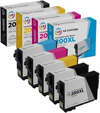 LD 5pk Replacement for Epson 200 Ink T200XL 200XL XP-200 XP-300 Black Color