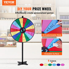 36 inch Spinning Prize Wheel  Tabletop or Floor Standing  Win Fortune Spin Gam