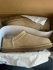 UGG Classic Micro Women s Suede Shearling Slip-On Slippers Beige US 8