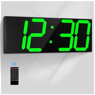 CHKOSDA 18.7in Large Digital Wall Clock,LED Clock whih Large, Green