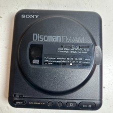 Vintage Sony Discman D-T2 Black FM/AM Portable Compact Digital Audio CD Player