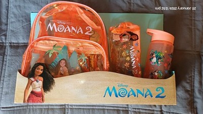 Moana Bag Set komplett mit Trinkflasche, Rucksack & Federmäppchen, Schule/Brach