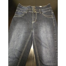 YMI High Rise Skinny Jeans Medium Wash Stretch Denim Button Zip Pockets Size 5