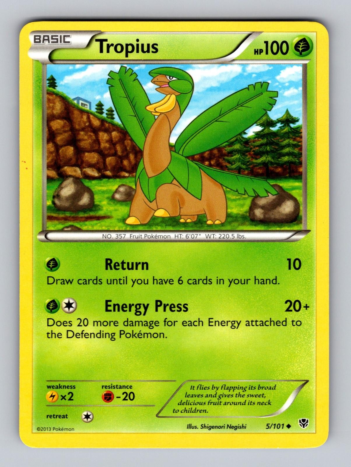 Tropius 5/101 Uncommon Plasma Blast Pokemon Lightly Played