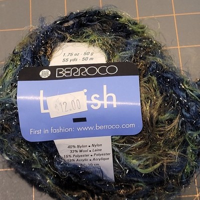 BERROCO LAVISH WOOL BLEND YARN W/metallic #7335  MADE IN ITALY DISCONTINUED