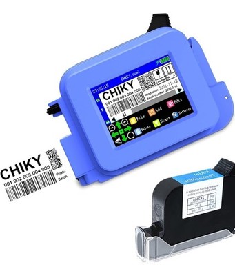 CHIKYTECH Upgraded Mini Inkjet Printer for All Materials, Portable Printing...