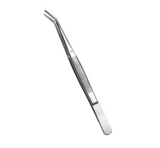 Stainless Steel Curved Serrated Tweezers for Craft DIY Aquarium