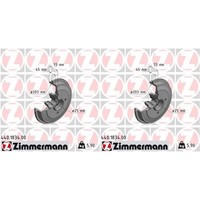 2X Zimmermann Bremstrommeln 203Mm Hinten Passend FÜR CitroËN C2 C3 C4 DS3 DS DS
