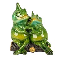 Dekofigur ChamÄLeon Fritzi Paar Sitzend Auf Ast, H. 10,5Cm, Kunststein, Formano