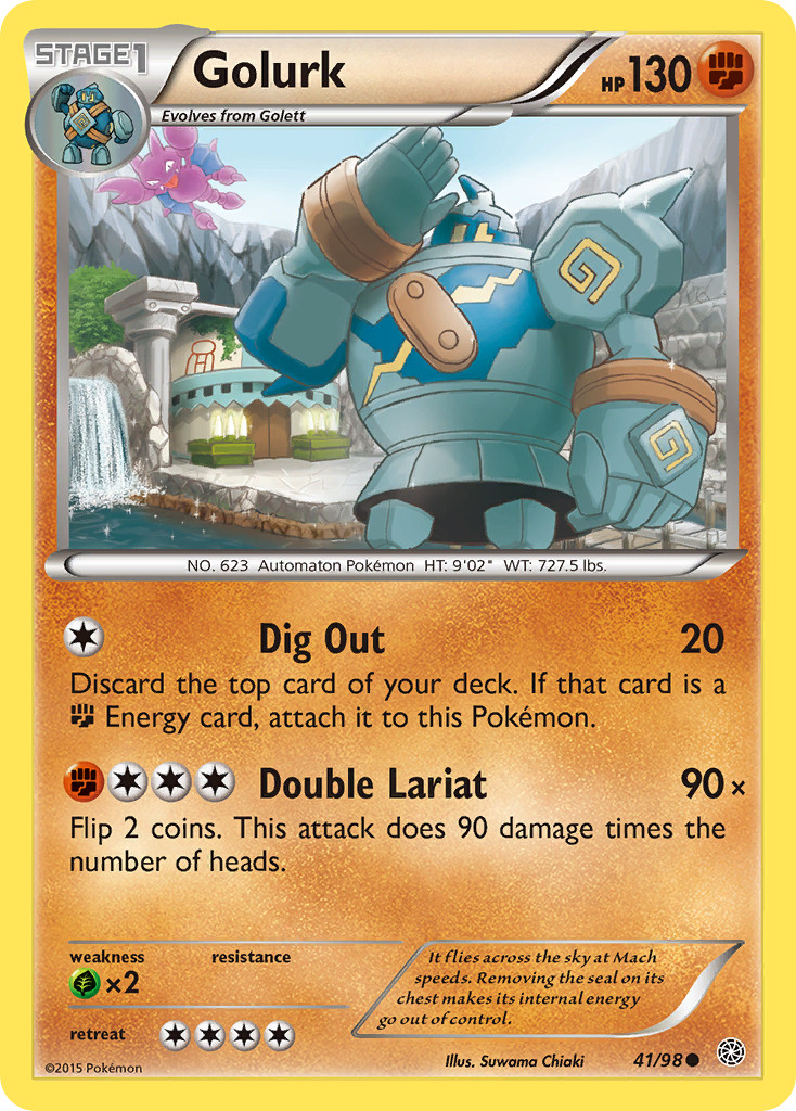 Golurk 41/98 Ancient Origins Common Pokemon NM/M
