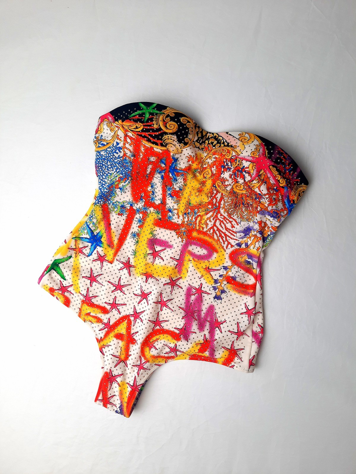 Versace RARE vintage y2k one-piece POP Shells Baroque Medusa swimwear swimsuit