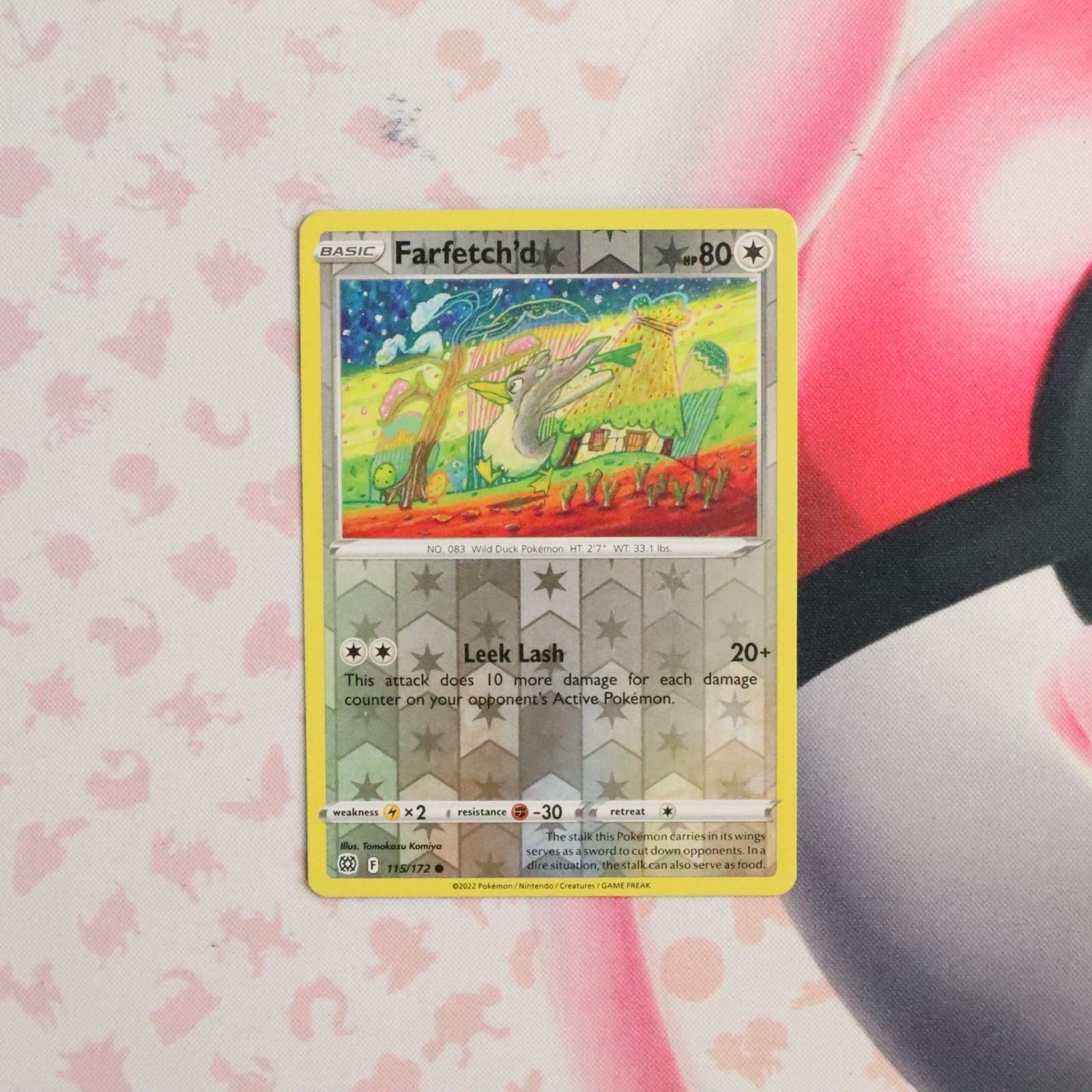 Farfetch'd 115/172 - Common Brilliant Stars Pokemon Card - Reverse Holo - Komiya