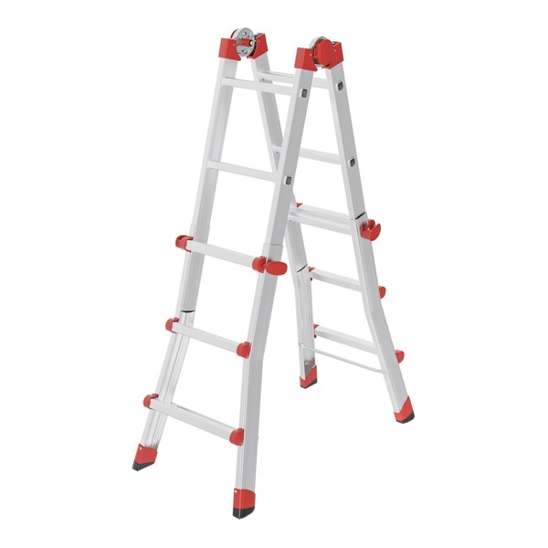Hailo M80 Aluminium-Multifunktionsleiter 4X3 Sprossen-image