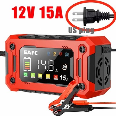 12V Battery Charger with LCD Display   8A 15A, Multi-Mode Charging