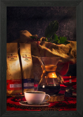 Morgenkaffee gerahmtes Wandbild Poster Leinwanddruck Bild