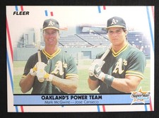 1988 FLEER Mark McGwire Jose Canseco POWER TEAM #624