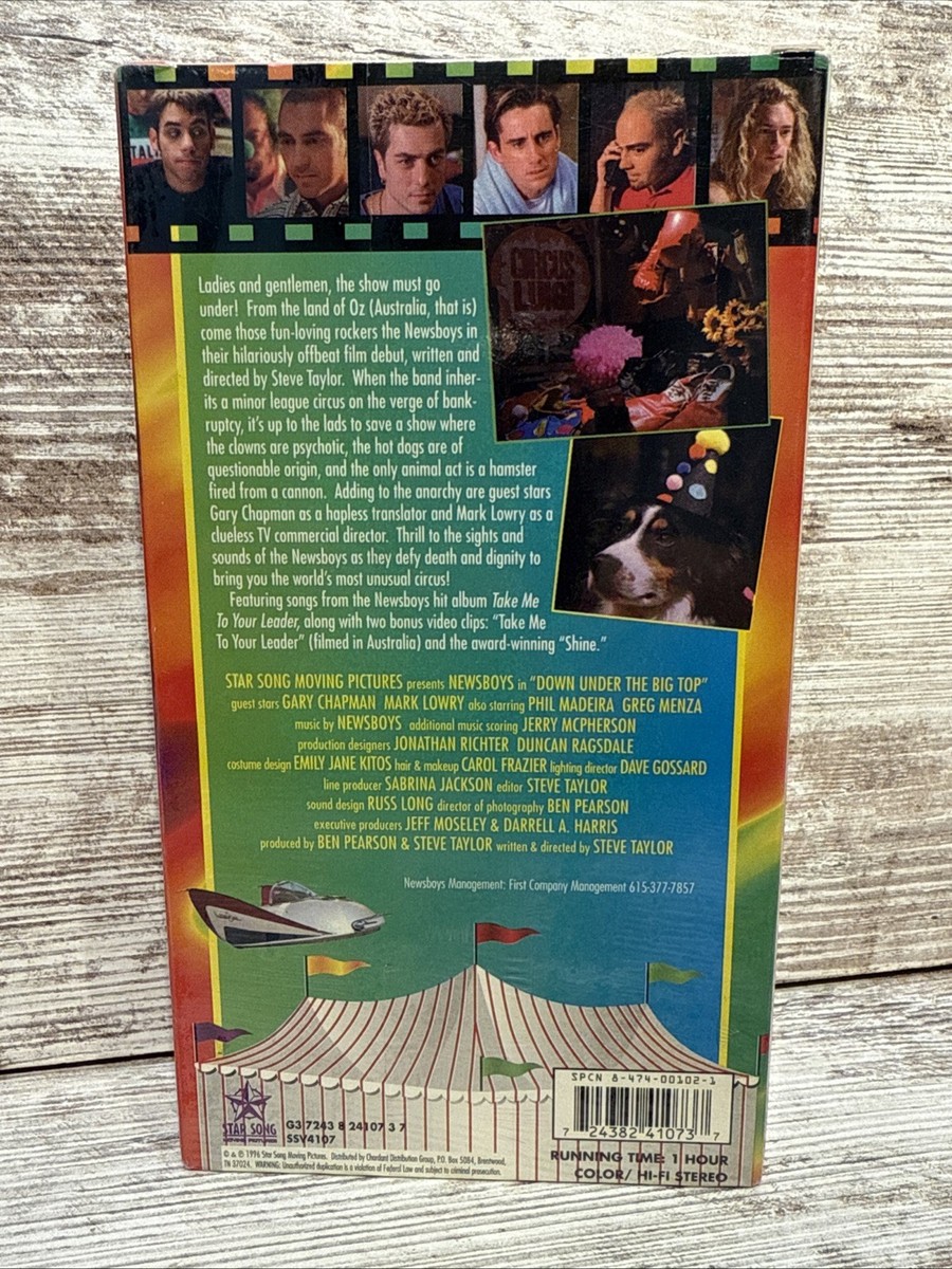 Newsboys: Down Under the Big Top- The Movie (VHS Tape) Brand New