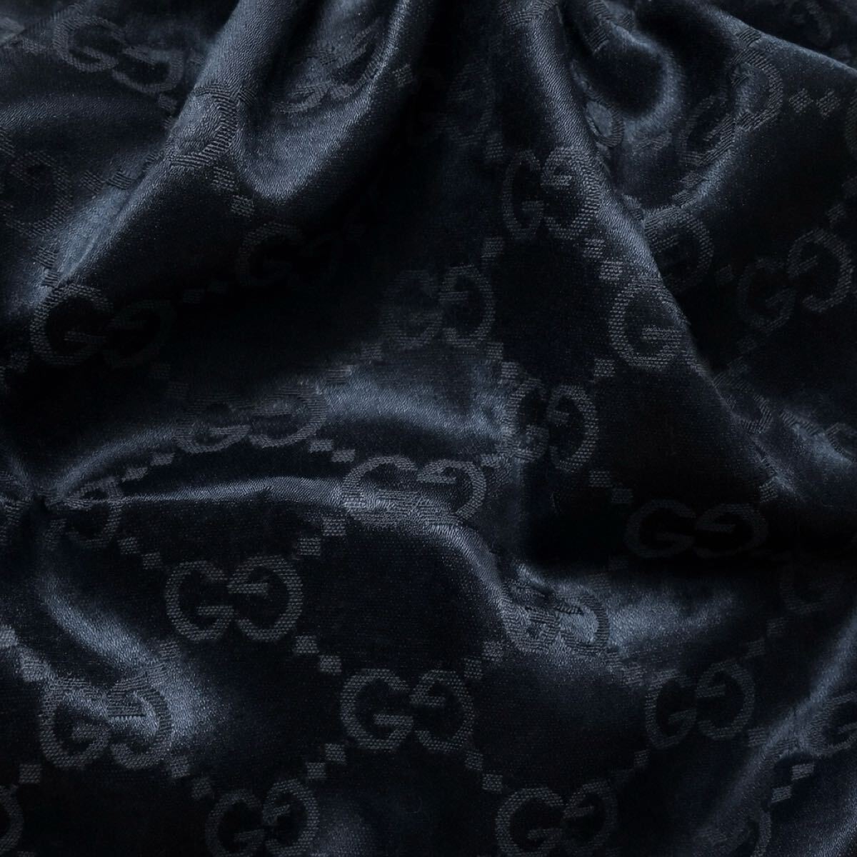 Gucci GG Pattern Drawstring Bag Storage Pouch Bla… - image 3