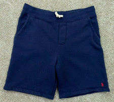 Polo Ralph Lauren Shorts Youth Boys Large 14/16 Navy Blue Sweatshorts Pony