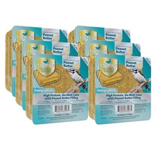 Hungrybird Energy No-Melt Suet Cake with Peanut Butter Filling, 6 Pack