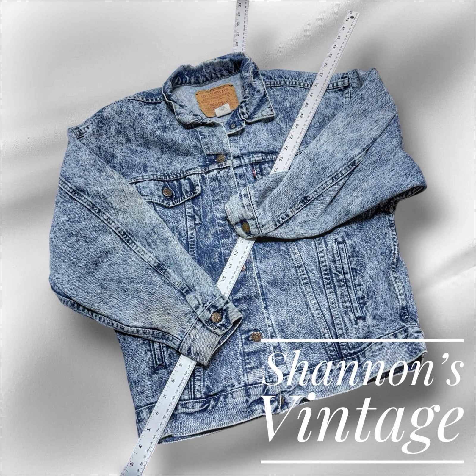 Levi's Acid Wash VNTG made in USA sz Medium Paper Tag Trucker Jacket