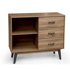 ARES MOBILE IN LEGNO CON 3 CASSETTI E 2 VANI 94 X 38 X 80 CM COLORE NOCE