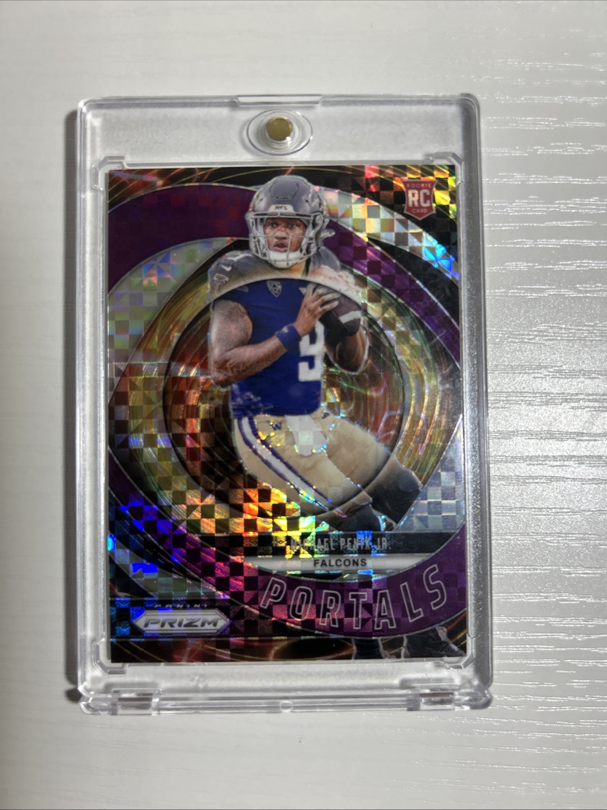 2024 Panini Prizm - Portals Michael Penix Jr. #6 Purple Power Prizm /49 (RC)