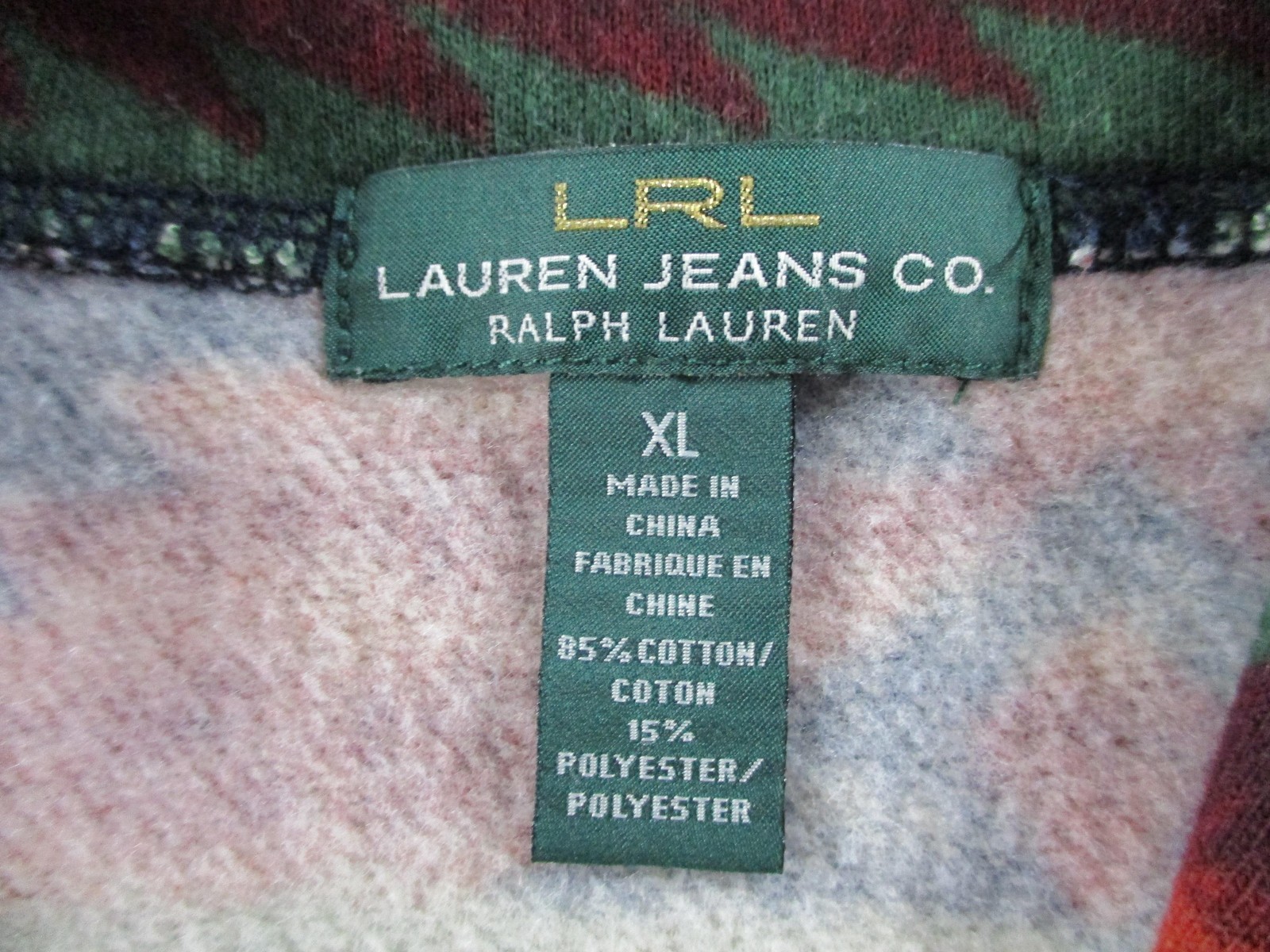 Lauren Ralph Lauren Cardigan Sweater Womens XL Southwestern Aztec Fleece Jacket thumbnail 5