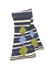 Gap Kids Argyle Scarf 50x8 Navy Green Multicolor Acrylic Wool Blend Neckwarmer