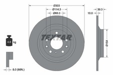 2x TEXTAR Bremsscheibe 92324803 für MAZDA