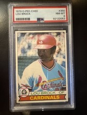1979 TOPPS OPC O PEE CHEE Baseball #350 Lou Brock PSA 8 NM-MT St Louis Cardinals