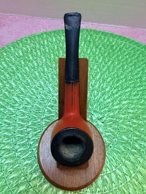 Venturi Smoking Pipe Vibrant Red and Black Billiard Shape Estate Pipe Vintage