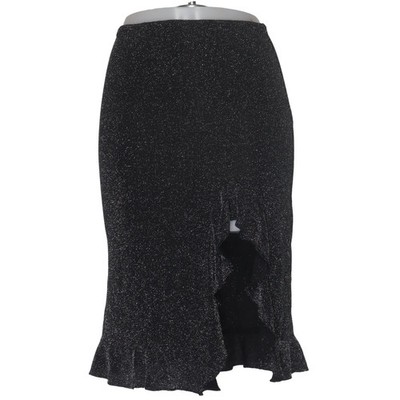 Pick-Up, Rock, Größe: 36, Schwarz/Silber, Polyester, Einfarbig, Damen #df1