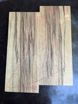 BLACK LIMBA / KORINA 2-teiliges EXPLORER Gitarrenkörper-Set 610 x 488 x 48 mm EXP6
